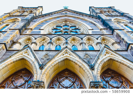 View from below of the facade of View from below of the facade of 58659908