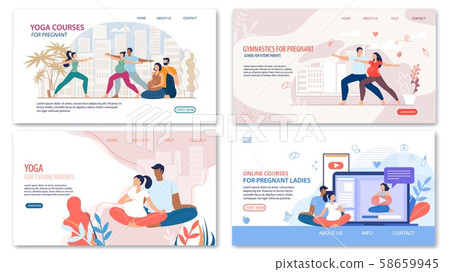 Courses and Lessons for Pregnant Vector Web Pages Courses and Lessons for Pregnant Vector Web Pages 58659945