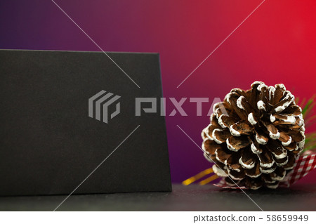 Christmas decorations and blank with place for text Christmas decorations and blank with place for text 58659949