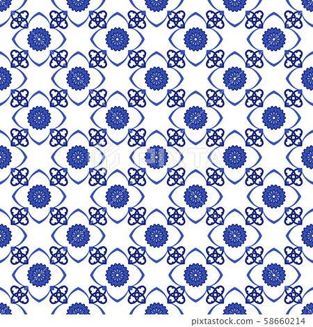 Azulejos portuguese traditional ornamental tile pattern 58660214