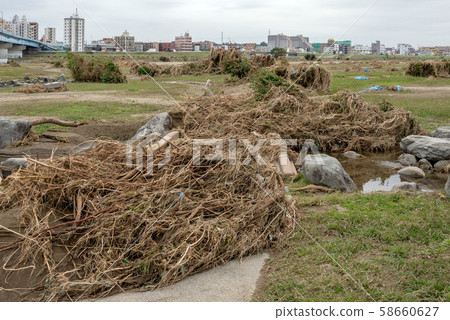 Tama River Typhoon Damage 58660627
