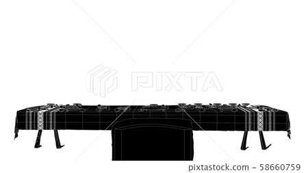 Last Supper Line Inversion Table and Food 58660759