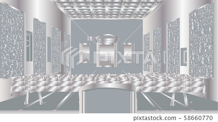 Last supper silver background and table and food 58660770