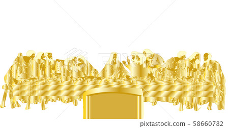 No last supper gold background 58660782
