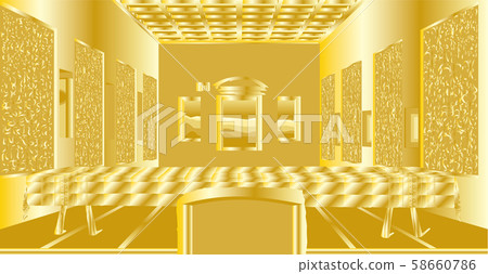 Last Supper gold background and table 58660786