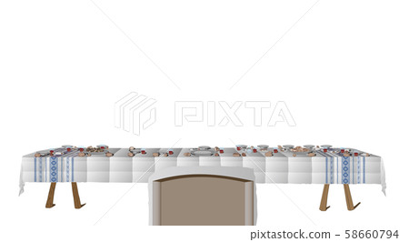 最後的晚餐表和食物 最後的晚餐表和食物 58660794