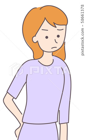 女性感到沮喪 女性感到沮喪 58661378