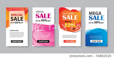 Modern liquid abstract set for sale banners 58662020