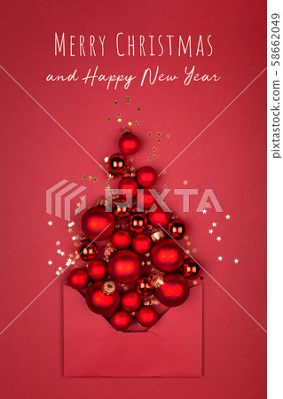 Concept of Christmas tree in envelope. 58662049