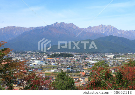 Autumn Shinano Omachi mountain view Autumn Shinano Omachi mountain view 58662118