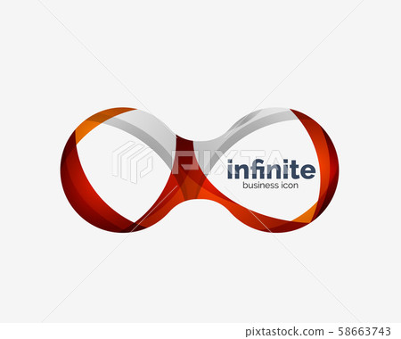Infinite logo, abstract business icon Infinite logo, abstract business icon 58663743