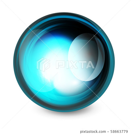 Abstract glass swirl spheres banner Abstract glass swirl spheres banner 58663779