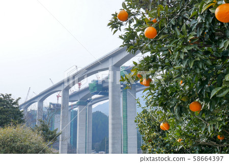 Expressway under construction in the countryside Expressway under construction in the countryside 58664397