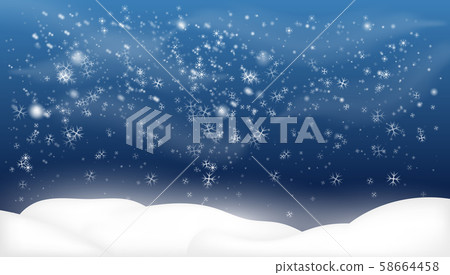 Snowy landscape isolated 58664458