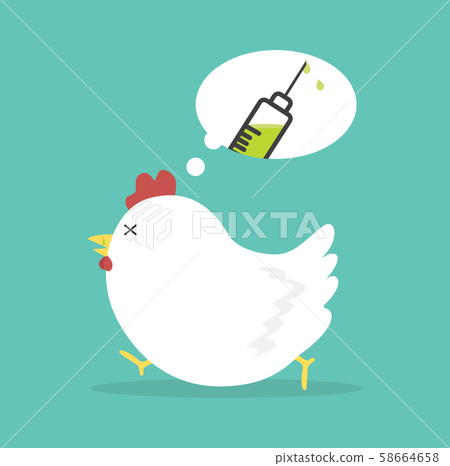 Sick chicken Swine Flu a vaccination Sick chicken Swine Flu a vaccination 58664658