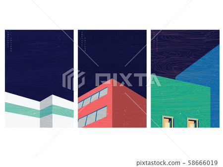 Building background with wood pattern vector. Building background with wood pattern vector. 58666019