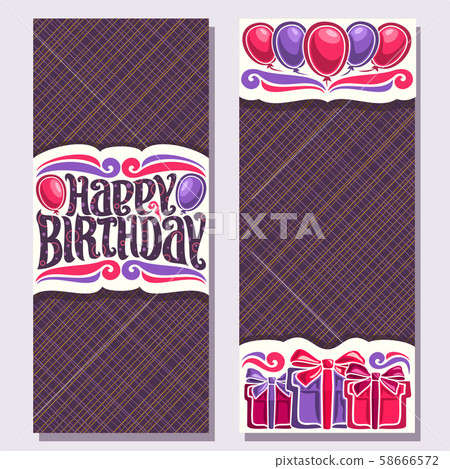Vector greeting cards for Birthday Holiday 58666572