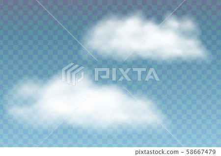 Illustration of realistic clouds, isolated on Illustration of realistic clouds, isolated on 58667479