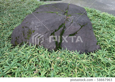 Roadside stone in front of Yuzo Yamamoto Memorial 58667963