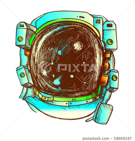 Astronaut Space Exposure Suit Color Vector Astronaut Space Exposure Suit Color Vector 58669287