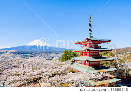 新村山淺間公園的風景(春季) 新村山淺間公園的風景(春季) 58669348