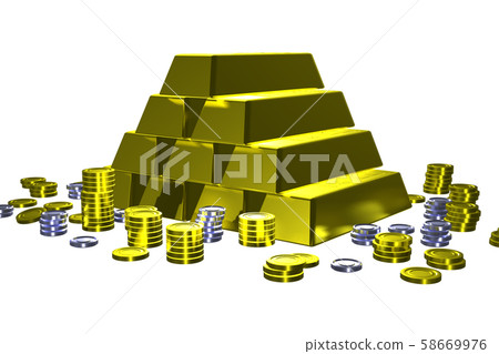 Gold bullion image (jackpot, wealth, rich, etc./transparent material) Gold bullion image (jackpot, wealth, rich, etc./transparent material) 58669976