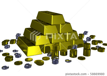 Gold bullion image (jackpot, wealth, rich, etc./transparent material) Gold bullion image (jackpot, wealth, rich, etc./transparent material) 58669980