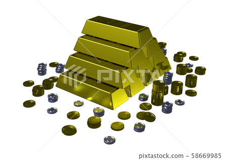 Gold bullion image (jackpot, wealth, rich, etc./transparent material) Gold bullion image (jackpot, wealth, rich, etc./transparent material) 58669985