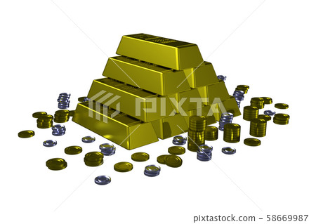 Gold bullion image (jackpot, wealth, rich, etc./transparent material) Gold bullion image (jackpot, wealth, rich, etc./transparent material) 58669987