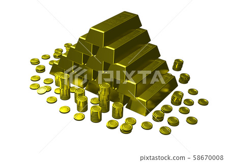Gold bullion image (jackpot, wealth, rich, etc./transparent material) Gold bullion image (jackpot, wealth, rich, etc./transparent material) 58670008