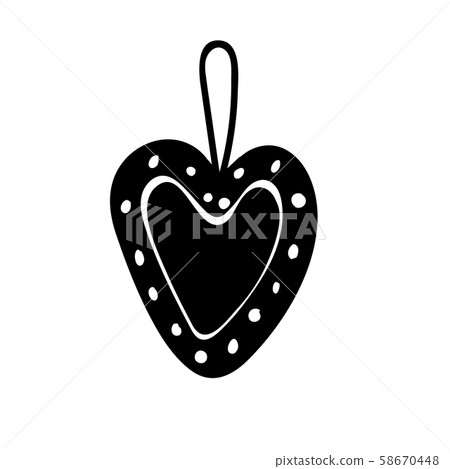 Christmas toy. Christmas tree heart toy vector icon Christmas toy. Christmas tree heart toy vector icon 58670448