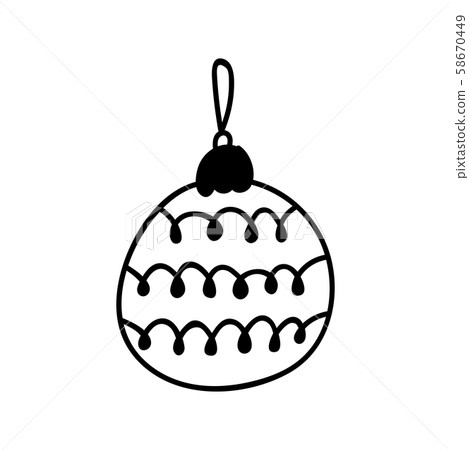 Christmas ball, christmas bauble vector icon isolated 58670449