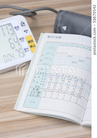 [重點：注意]血壓測量/血壓筆記本圖像 58670542