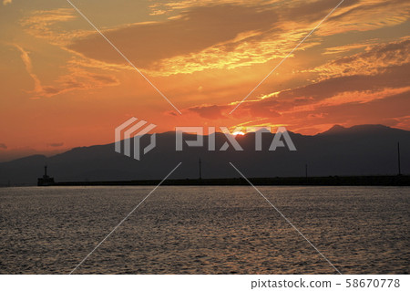 大牟田市Miike Port Sunset 大牟田市Miike Port Sunset 58670778