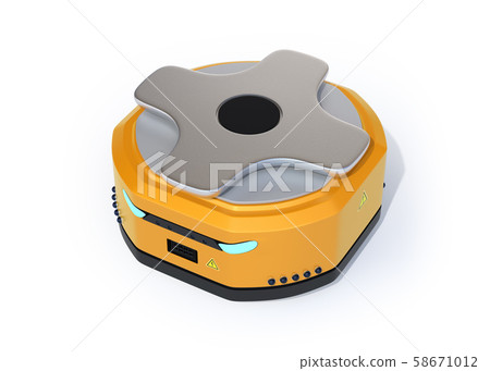 AMR自主協作機器人在白色背景上的概念形象 58671012