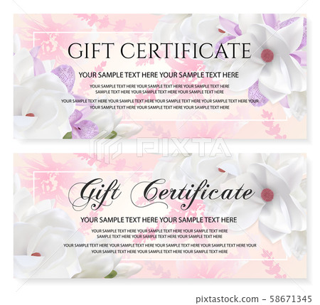 Gift certificate, Voucher, Coupon vector... - Stock Illustration [58671345]  - PIXTA