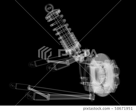 X-ray Car suspension and brake disk 58671951