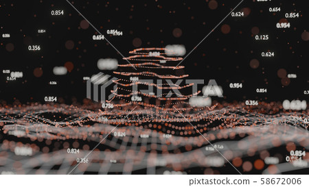 Big Data Visualization. 3D illustration infographic 58672006