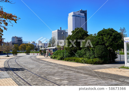 Railroad rail of Yokohama Red Brick Park 58673366