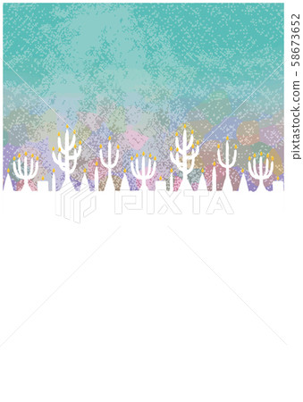 A blue background illustration of an adult-like Christmas candle night 58673652