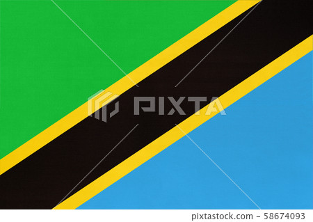 Republic Tanzania national fabric flag textile 58674093