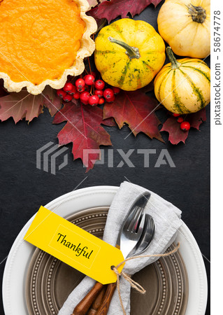 Thanksgiving dinner invitation concept 58674778