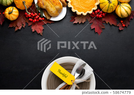 Thanksgiving dinner invitation or flyer template Thanksgiving dinner invitation or flyer template 58674779