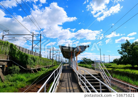 Railroad photo Shiga Prefecture Ohmi Railway Amago Station Station yard scenery 58675821