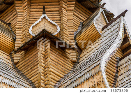 Fragment of wooden church 58675896