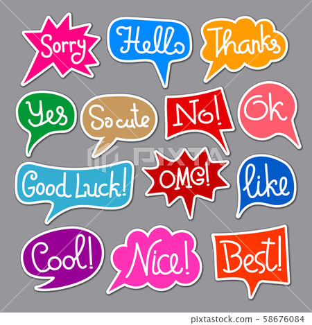 colorful chat stickers colorful chat stickers 58676084