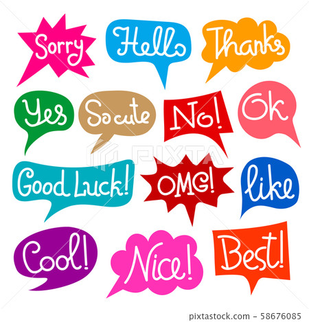 colorful chat bubbles 58676085