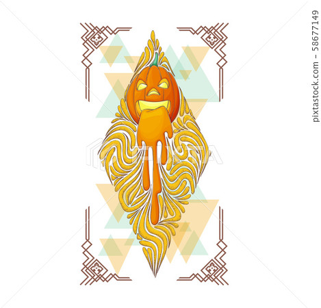 Abstract Pattern Pumpkin Two on a white background Abstract Pattern Pumpkin Two on a white background 58677149