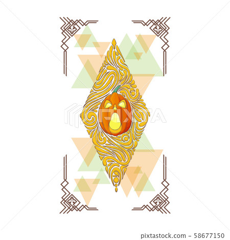 Abstract Pattern Pumpkin One on a white background 58677150