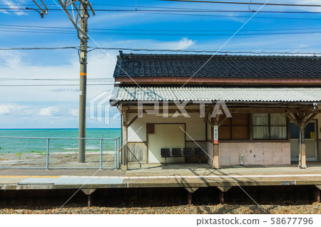 Sea view station: Arimagawa Station: Nihonkai Hisui Line Joetsu 58677796